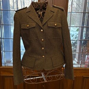 Michael Kors Women's Gray Military Blazer